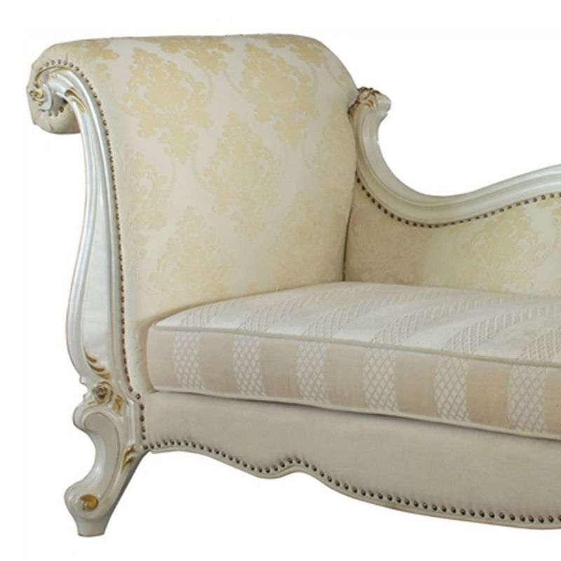 78&#34; Picardy Fabric Chaise Lounge Antique Pearl - Acme Furniture, 3 of 7