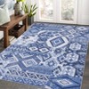 Washable Vintage Patchwork  Printed Rug Non Slip Low Pile Rug Soft Throw Floor Cover Foldable Indoor Carpet for Living Room Bedroom Playroom - 4 of 4