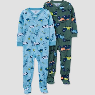 Baby Boys' 2pk Space/Transportation Footed Pajama - Just One You® made by carter's 9M