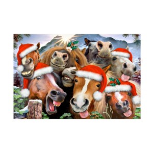 Trademark Fine Art -Howard Robinson 'Christmas Horses' Canvas Art - 1 of 4
