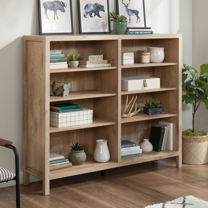 47.63&#34;Pacific View Horizontal Bookcase Prime Oak - Sauder: Adjustable, Laminated, 6-Cubby Storage, 2 of 4