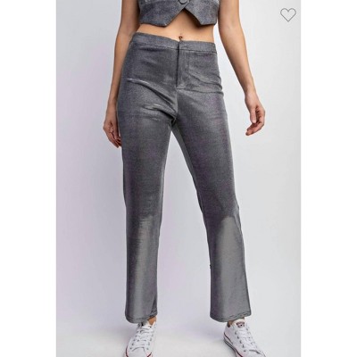 Women's Metallic Knit Pants - Edit by Nine