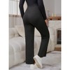 INSPIRE CHIC Women's Maternity Pants Straight Leg Pregnancy Sweatpants with Drawstring - 4 of 4