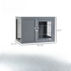 VisioGear Dog Crate, Wire Indoor Pet Kennel Cage, End Table with Double Doors, Locks for Small and Medium Dog House, Grey, 32.8"*21.8"*23.5" - 3 of 4