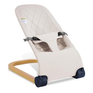 Grungis Ergonomic Baby Bouncer,Portable Foldable Baby Bouncer Seat with 3 Height Adjustments and Natural Vibrations for Babies 0-6 Months - 1 of 4