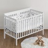 Sweet Jojo Designs Boy, Girl, Unisex/Gender Neutral BreathableBaby Breathable Mesh Crib Liner Baby Nursery Cartoon Puppy Grey Taupe and Blue - 2 of 4