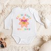 The Juniper Shop Mini Smiley Grow Your Own Way Long Sleeve Bodysuit - NB - White - 3 of 4