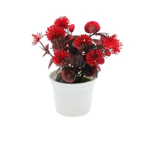 Unique Bargains Artificial Plants Hydrangea Arrangement Plastic 5.51"x5.51"x7.87" 1 Pcs - 1 of 4