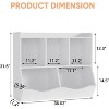 3-Tier Kids Bookshelf and Toy Storage, Toddler 5 Cubby Toy Storage Cabinet, Children Small Bookcase for Bedroom, Playroom, School, Living Room - 2 of 4