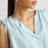 Reistor Women's Shirt dress with Shoulder Tie Details in Summer Blue - 4 of 4