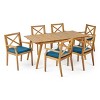 Christopher Knight Home Mesa Outdoor Acacia Wood 7 Piece Dining Set with Cushion - 2 of 4