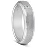 Pompeii3 Mens 1/8ct Diamond Brushed Wedding Ring Comfort Fit Band - 4 of 4