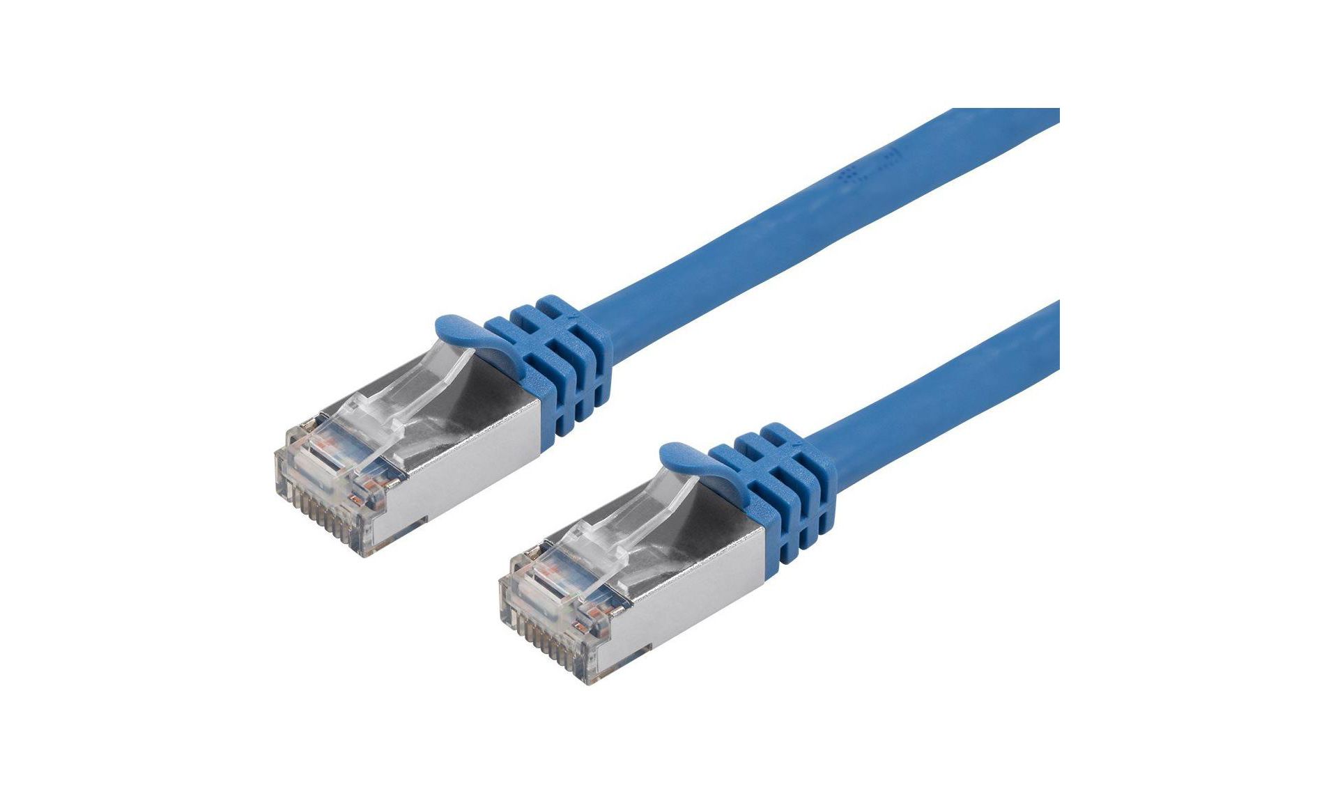Monoprice Cat7 Ethernet Patch Cable - 10 Feet - Blue | Network Internet Cord - Flexboot RJ45 Stranded 600Mhz S/FTP CMX Pure Bare Copper Wire 26AWG -