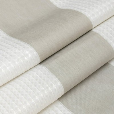 LunaLulinlk Easy Hang Waffle Stripe Premium Fabric Shower Curtain