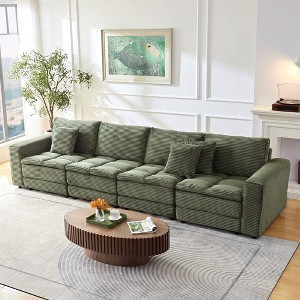 CAVINAS 4/5/6-Seater Modular Sectional Sofa,Cloud Couch Sectional,Conversible Sleeper Sofa for Living Room,3 Throw Pillows - 1 of 4