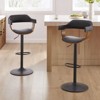 HOMLUX Bentwood Barstool Mid-Century Adjustable Swivel Open Backrest Bar Stool - image 2 of 4