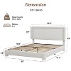 Vipbear Boucle Bed Frame,Upholstered Bed Frame With Headboard, Surface Cover Soft Cloud Bed Frame Easy Assembly, No Box Spring Required - 2 of 4