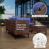 4-Piece Rattan Patio Set – Modular Sectional with Storage Box & Glass Table, Weather-Resistant for Outdoor Lounge, Balcony - 4 of 4