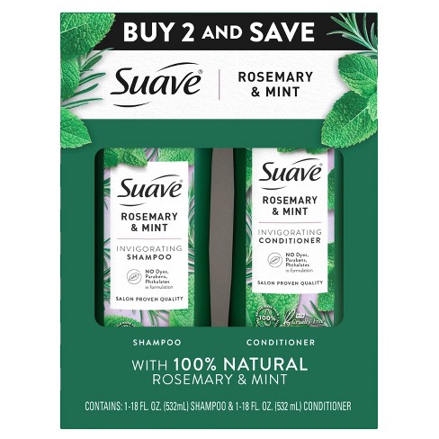 Suave Professionals Invigorating Shampoo and Conditioner for Dry and Damaged Hair Rosemary and Mint 18 fl oz/2ct - image 1 of 4