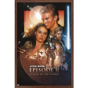 Trends International Star Wars: Attack of the Clones - One Sheet (No Billing Block) Framed Wall Poster Prints - 1 of 4