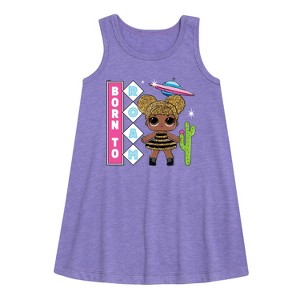 - LOL Surprise! - Queen Bee is Born to Roam Graphic Sleeveless Aline Dress - 1 of 3