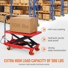 Hydraulic Lift Truck 500 Lbs Manual Single Scissors Lift Platform 28" Lift Height - 3 of 4