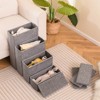 Costway 4-Step Dog Stairs Foldable Pet Stairs w/ Storage Boxes Pet Ramp Climbing Ladder for Small Medium Dogs Cats - 4 of 4
