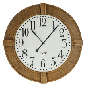 VIP Wood 42.5 in. Brown Traditional Wall Clock - 1 of 4