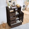 Farmhouse 4 - Drawers Dresser Organizer, Rustic Tall Chest of Drawers for Bedroom - 3 of 4