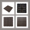 11 PCS 11.7" X 11.7" Textured Square Plastic Wood Deck Tiles, Outdoor Terrace Flooring in Brown - 3 of 4
