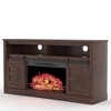 LACOO Farmhouse Sliding Barn Door TV Stand with Fireplace - 3 of 4