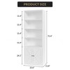 71.4 Inch High Bookcase, Farmhouse Bookcase with Doors and Open Shelves, 6-Tier Freestanding Wooden Bookcase for Living Room, Bedroom, Office - 2 of 4