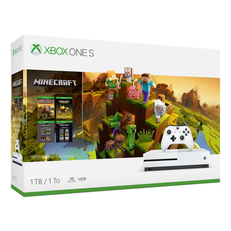 Xbox One S 1TB Minecraft Bundle White, 2 of 9
