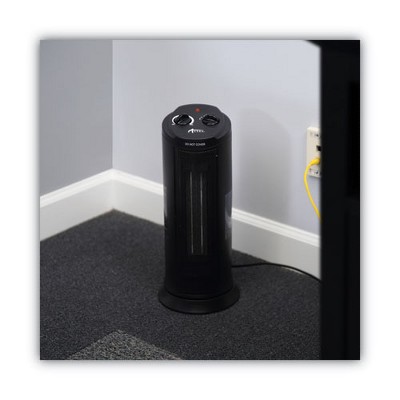 Black Ceramic Electric Mini Tower Heater with Thermostat
