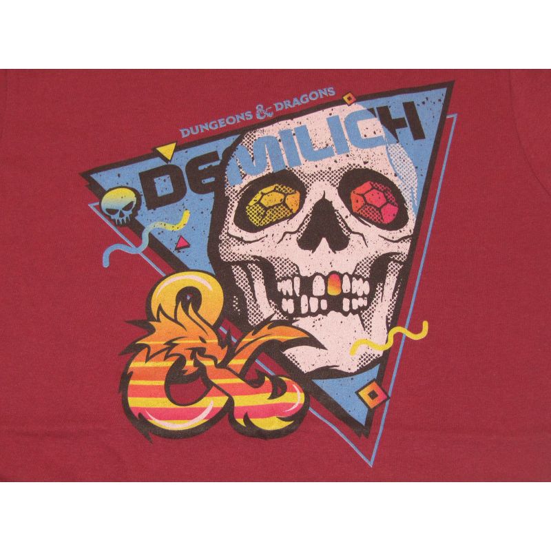 Dungeons & Dragons Demilich Life Drain Card Men's Cardinal Graphic Tee, 2 of 3