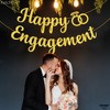 KatchOn Gold Glitter Happy Engagement Banner - 10 Feet, No DIY | Engagement Decor, Bachelorette Party Decorations - 2 of 4