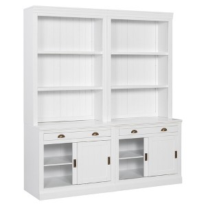 Okak Rotating Bookshelf, Storage Shelves with 5 Tiers, Tall Bookcase for Books and CDs, Storage Organizer for Living Room, Bedroom, Office - 1 of 4