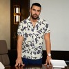 Campus Sutra Men Men's Midnight Black & Ivory White Contrast Flower Shirt - 2 of 3
