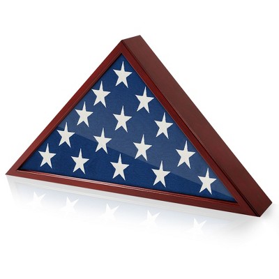 Americanflat Elegant Flag Display Case for Memorial Service and Veteran Burial