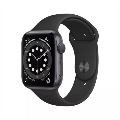 Apple Watch Series 6 GPS 44mm Space Gray Aluminum Case with Black Sport Band - Target Certified Refurbished