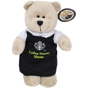 Starbucks Macau Coffee Master Bearista Bear with Black Apron - 1 of 2