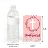 Big Dot of Happiness Pink Elegant Cross - Fill In Girl Religious Party Invitations (8 count) - 3 of 4