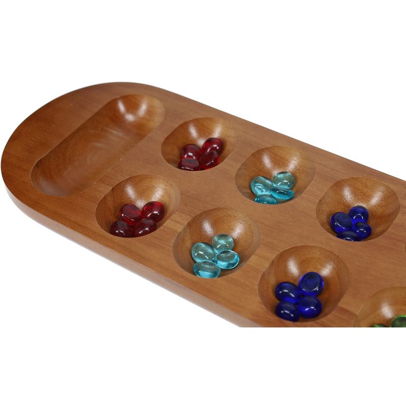 WE Games  Solid Wood Mancala Board Game with Walnut Stain - 22 in., 5 of 10