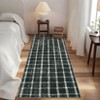 Indoor Modern Washable Living Room Rugs, Ultra Thin Soft Non Slip Geometric Checkered Throw Carpet for Bedroom Dining Room - 4 of 4
