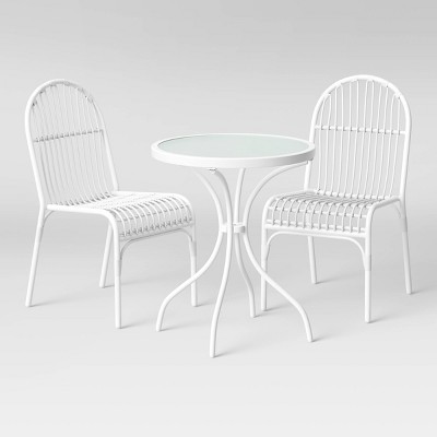 Myrtle 3pc Metal Patio Bistro Set - White - Opalhouse™