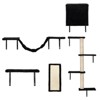 FURNIinspire Pet Tower Cat Wall Shelves, Wall Mounted Cat Climber Set of 5, Floating Cat Perches, Cat Furniture, Black, 19.75"*8"*38.25" - 4 of 4