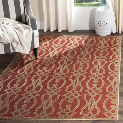 Cinnamon Stick Geometric Tufted Viscose Area Rug 5'3" x 7'6"