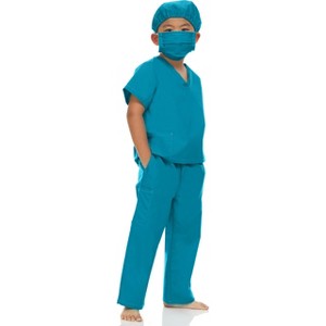 Kidsway Unisex Surgeon Doctor Scrubs Dress up Costume Set Boys Girls - 1 of 4