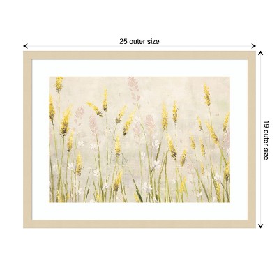 Emma Coghlan Yellow and Green Floral Wood Framed Wall Art Print