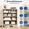 Fluted 4 Drawers Dresser for Bedroom, Chest of Dressers for Closet with Metal Handle, Large Clothes Storage Cabinet for Bedroom, Nursery, Living Room - 4 of 4
